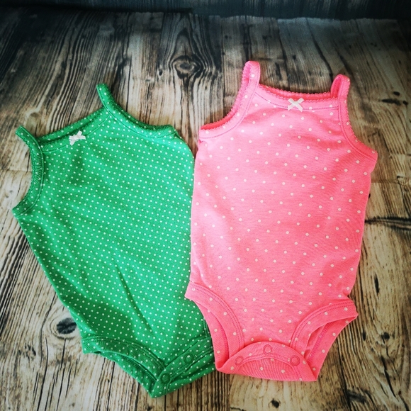 2pc Set - Baby Girl 3 Months - Sleeveless  Onesie - Picture 1 of 3